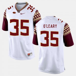 Men's Florida ST #35 Nick O'Leary White College Football Jersey 784236-442