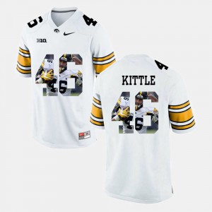 For Men's Iowa #46 George Kittle White Pictorial Fashion Jersey 883548-170