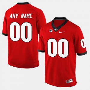 Mens Georgia Bulldogs #00 Red College Limited Football Customized Jerseys 672578-341