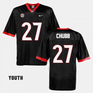 Youth University of Georgia #27 Nick Chubb Black College Football Jersey 434801-809