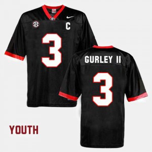 Kids University of Georgia #3 Todd Gurley II Black College Football Jersey 223563-983