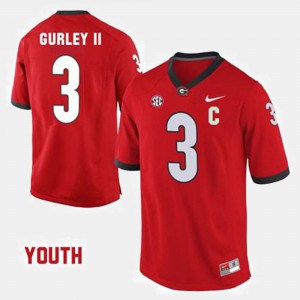 Youth(Kids) University of Georgia #3 Todd Gurley II Red College Football Jersey 135615-435