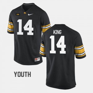 Youth Hawkeyes #14 Desmond King Black College Football Jersey 163226-626
