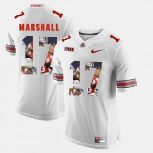 For Men's Buckeye #17 Jalin Marshall White Pictorial Fashion Jersey 979661-325