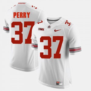 For Men's Ohio State #37 Joshua Perry White Alumni Football Game Jersey 420512-313