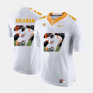 Mens Tennessee #27 Justin Coleman White Pictorial Fashion Jersey 334971-890