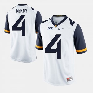 For Men's Mountaineers #4 Kennedy McKoy White Alumni Football Game Jersey 537339-674