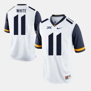 For Men's WVU #11 Kevin White White Alumni Football Game Jersey 387879-134