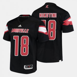 Men Louisville Cardinal #18 Cole Hikutini Black College Football Jersey 420110-271