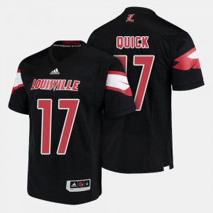 For Men's Cardinals #17 James Quick Black College Football Jersey 882858-600