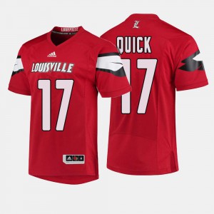 For Men U of L #17 James Quick Red College Football Jersey 172760-151