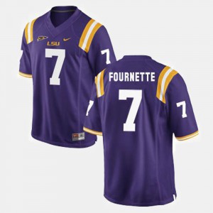Mens LSU #7 Leonard Fournette Purple College Football Jersey 772048-999