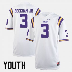 For Kids LSU #3 Odell Beckham Jr White Alumni Football Game Jersey 271600-401