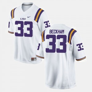 For Kids Tigers #33 Odell Beckham Jr. White College Football Jersey 585617-478