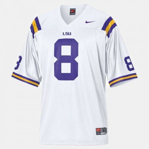 Youth Tigers #8 Zach Mettenberger White College Football Jersey 818682-375