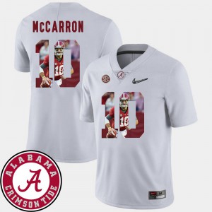 Men Alabama Roll Tide #10 AJ McCarron White Pictorial Fashion Football Jersey 530214-922