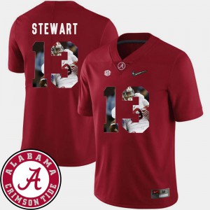 Men's University of Alabama #13 ArDarius Stewart Crimson Pictorial Fashion Football Jersey 433696-234