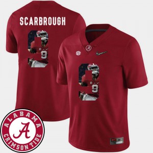For Men Alabama Roll Tide #9 Bo Scarbrough Crimson Pictorial Fashion Football Jersey 878409-840