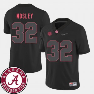 Mens Alabama #32 C.J. Mosley Black College Football 2018 SEC Patch Jersey 191357-706