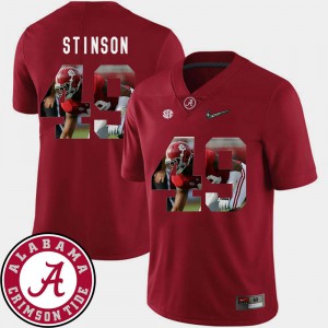 Men Alabama Crimson Tide #49 Ed Stinson Crimson Pictorial Fashion Football Jersey 461957-655