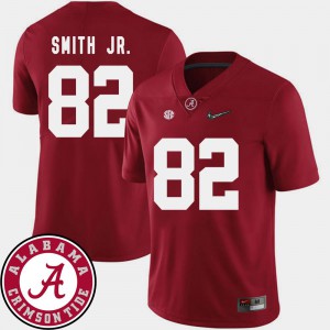 Men Alabama #82 Irv Smith Jr. Crimson College Football 2018 SEC Patch Jersey 968999-180