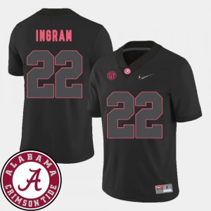 Men University of Alabama #22 Mark Ingram Black College Football 2018 SEC Patch Jersey 148173-319