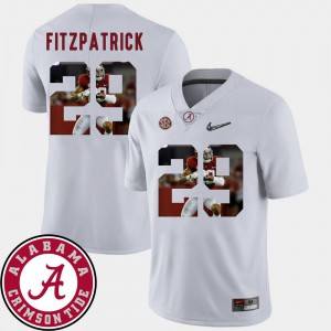 For Men Roll Tide #29 Minkah Fitzpatrick White Pictorial Fashion Football Jersey 673419-840