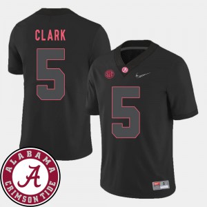Men's Alabama Crimson Tide #5 Ronnie Clark Black College Football 2018 SEC Patch Jersey 381657-840
