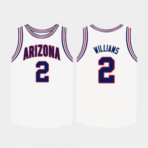 Men's University of Arizona #2 Brandon Williams White College Basketball Jersey 603830-245