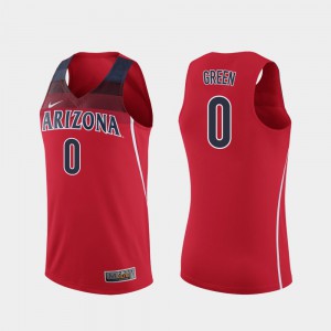 For Men's Arizona #0 Josh Green Red Replica College Basketball Jersey 825573-823
