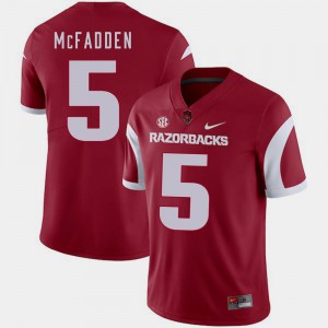 For Men's University of Arkansas #5 Darren McFadden Cardinal College Football Jersey 800926-985