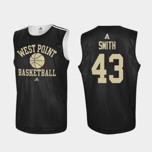 Men's United States Military Academy #43 Keeston Smith Black Practice College Basketball Jersey 364101-806