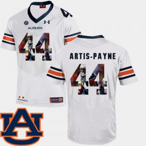 Men's Auburn University #44 Cameron Artis-Payne White Pictorial Fashion Football Jersey 595619-248