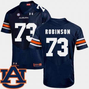 For Men's Auburn University #73 Greg Robinson Navy College Football SEC Patch Replica Jersey 959001-936