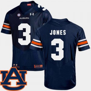 For Men Auburn Tigers #3 Jonathan Jones Navy College Football SEC Patch Replica Jersey 734248-416