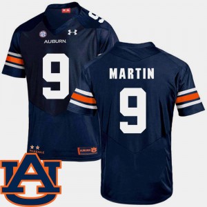 Mens Auburn University #9 Kam Martin Navy College Football SEC Patch Replica Jersey 679938-541