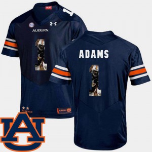 Men's Auburn #1 Montravius Adams Navy Pictorial Fashion Football Jersey 913001-585