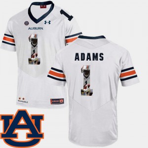 For Men's Auburn Tigers #1 Montravius Adams White Pictorial Fashion Football Jersey 223953-261