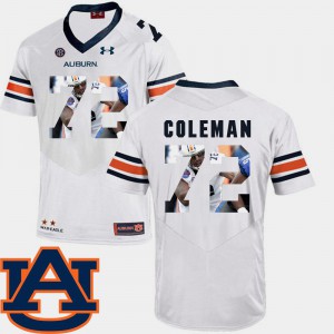 For Men's Auburn University #72 Shon Coleman White Pictorial Fashion Football Jersey 770033-397