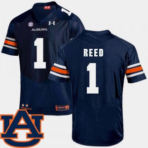 Men's Auburn University #1 Trovon Reed Navy College Football SEC Patch Replica Jersey 635791-168