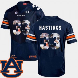 For Men AU #33 Will Hastings Navy Pictorial Fashion Football Jersey 292178-150