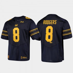 For Men's Golden Bears #8 Aaron Rodgers Navy Replica Alumni Football Jersey 358895-350
