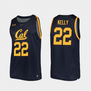 Men's Golden Bears #22 Andre Kelly Navy Replica 2019-20 College Basketball Jersey 607316-610