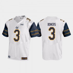 For Men Cal Bears #3 Ross Bowers White College Football Replica Jersey 227261-466