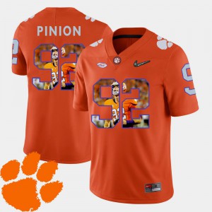 For Men Clemson National Championship #92 Bradley Pinion Orange Pictorial Fashion Football Jersey 221031-141