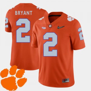 For Men's Clemson National Championship #2 Kelly Bryant Orange College Football 2018 ACC Jersey 135837-668