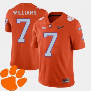 Mens Clemson #7 Mike Williams Orange College Football 2018 ACC Jersey 548722-528