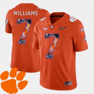 Men CFP Champs #7 Mike Williams Orange Pictorial Fashion Football Jersey 720486-432