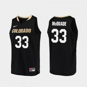 Men's University of Colorado #33 Aidan McQuade Black Replica College Basketball Jersey 245310-450