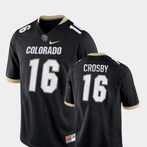 Mens CU Boulder #16 Mason Crosby Black Game College Football Jersey 637115-683